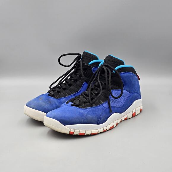 Air Men's Size 12 US Jordan 10 Sneakers Retro Tinker Blue High Top Sneakers READ - Picture 3 of 8